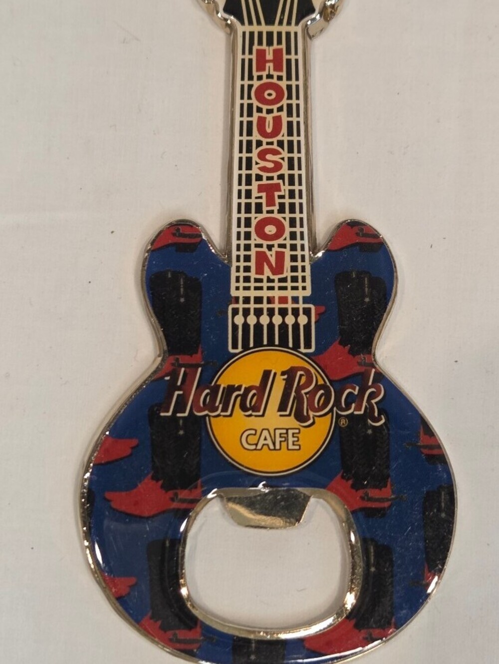 Hard Rock Cafe Houston Guitar Bottle Opener